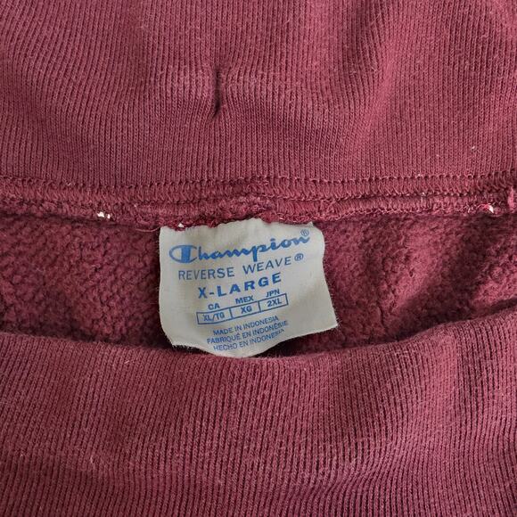 Champion Print Burgundy Tapered Sweats, Mens, XL - Picture 7 of 9